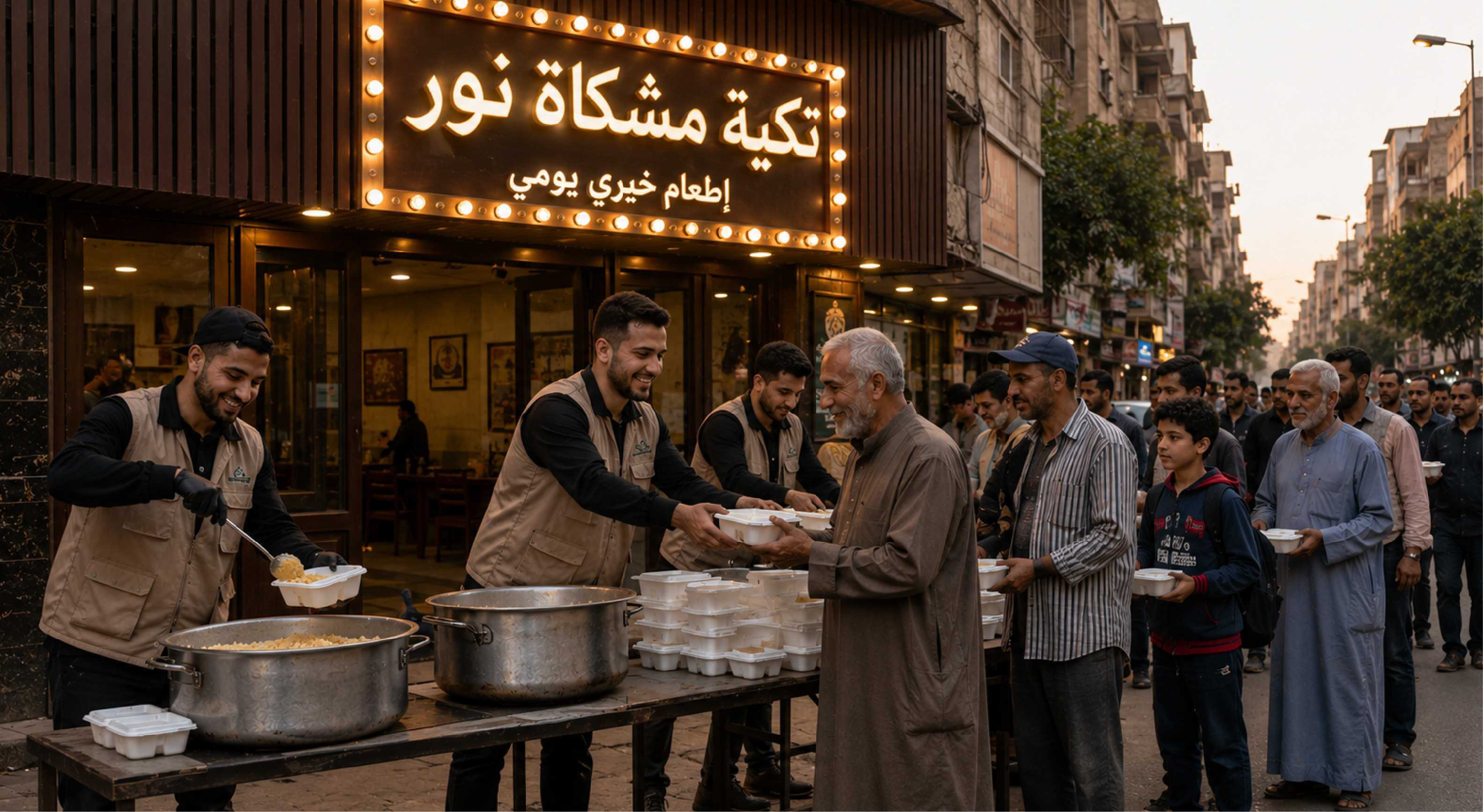 تكية (إطعام خيري يومي)