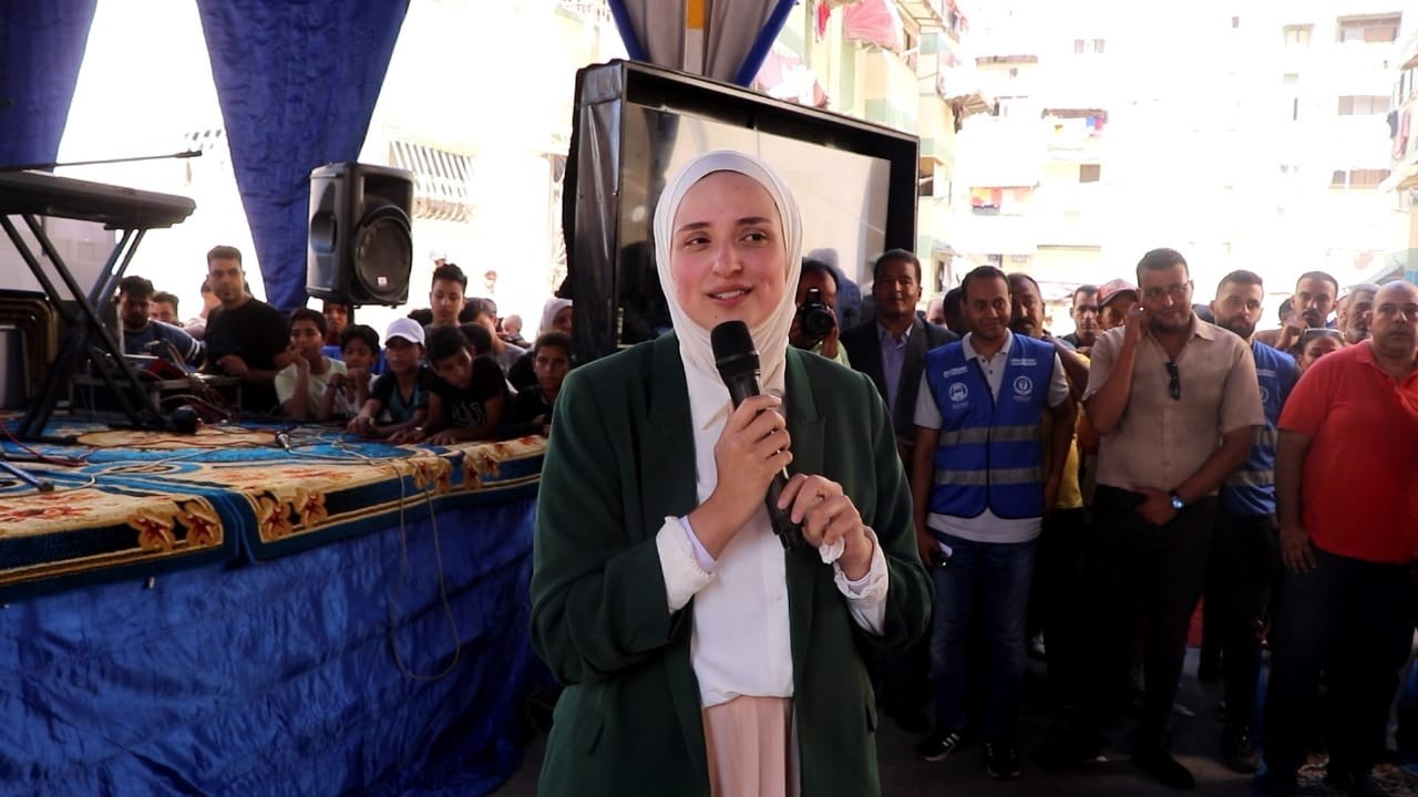 وسط احتفالات الآلاف من أهالي المنطقة، لـ/ عادل الغضبان، محافظ بورسعيد، ود/ نور الهدى الجمّال ، رئيس مؤسسة مشكاة نور، يفتتحان المرحلة الثانية لتطوير منطقة فاطمة الزهراء