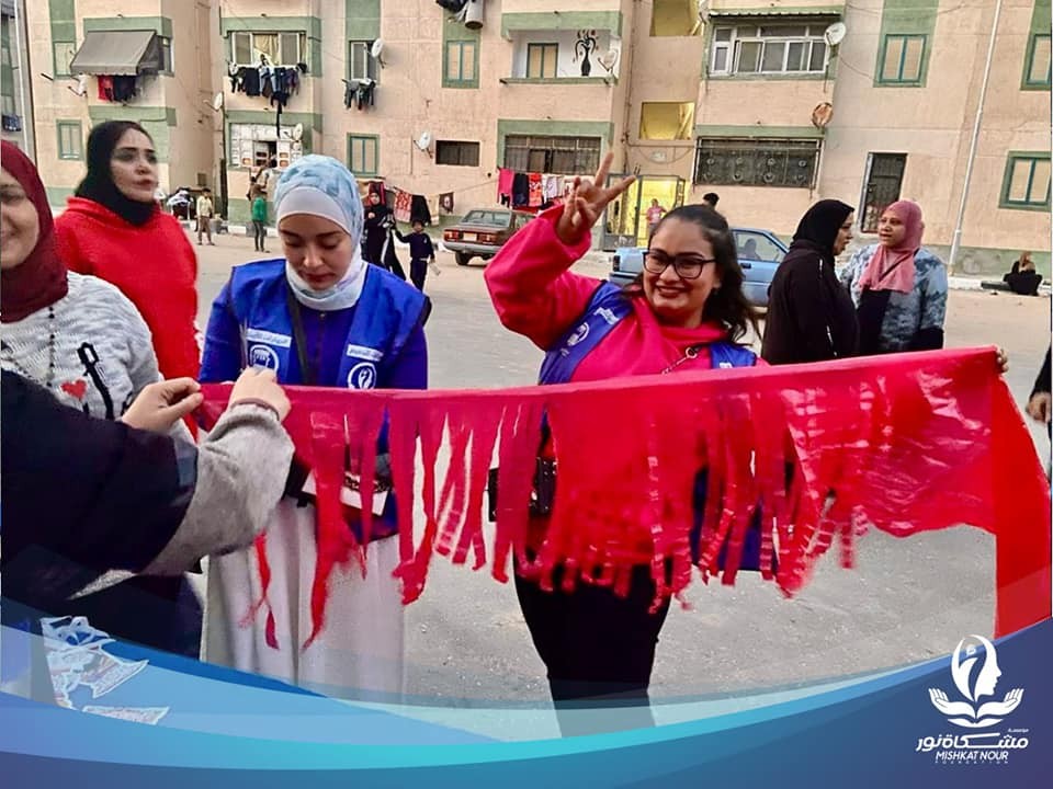 أهالي حي الضواحي يشاركون مؤسسة مشكاة نور الاحتفال بقدوم شهر رمضان